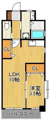 プルーム下到津の間取り画像