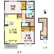 D-room西荒屋 A棟の間取り画像