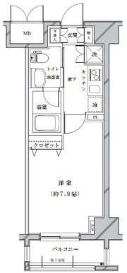 ライジングプレイス浅草参番館の間取り画像