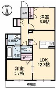 Livable Sunny Flatの間取り画像
