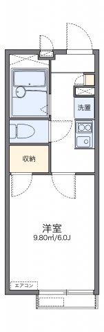 レオパレスサンフォレスト嵐の間取り画像