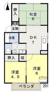 リベルテひらたC棟の間取り画像