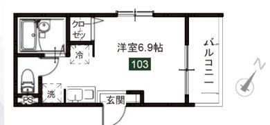 メルディア生麦4丁目Ⅱの間取り画像