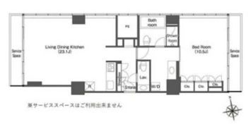 ウエリスアーバン品川タワーの間取り画像