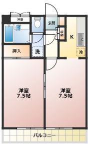 スサキフラットの間取り画像