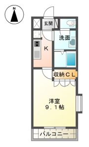 グリーンヒルズの間取り画像