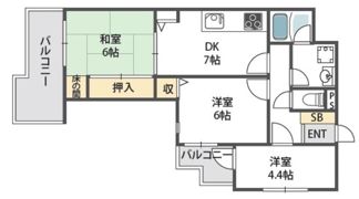 セントラル豊中東の間取り画像