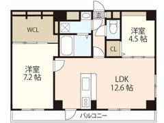 グランシャルム皆実町の間取り画像