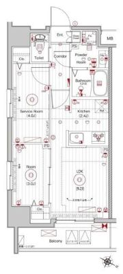 メイクスWアート横浜関内の間取り画像