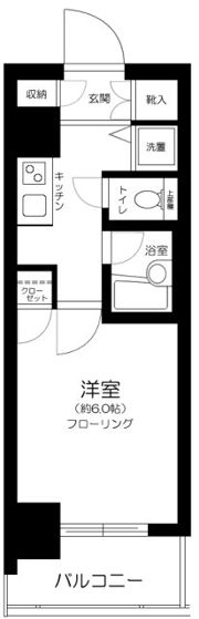 パークウェル西新宿Ⅱの間取り画像