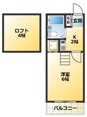 レオパレス自由が丘の間取り画像