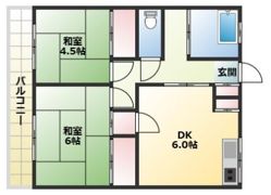 コーポ宮町の間取り画像