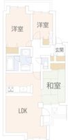 リズ市川平田の間取り画像