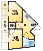 八幡サンハイツの間取り画像