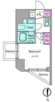 クレヴィアリグゼ北品川Ⅱステーションコートの間取り画像
