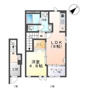 高岡市東下関新築アパートの間取り画像