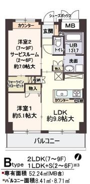 Villa・淀川の間取り画像