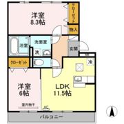 リバーパレス B棟の間取り画像