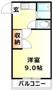 リトルハイム花尻58号館の間取り画像
