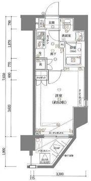 ライジングプレイス南千住の間取り画像