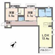 ベレオ万代の間取り画像