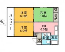 サンウエストパーク B棟の間取り画像