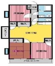 斗米第2マンションの間取り画像
