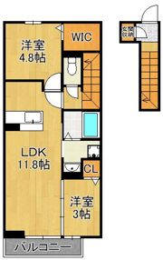トレス古前の間取り画像