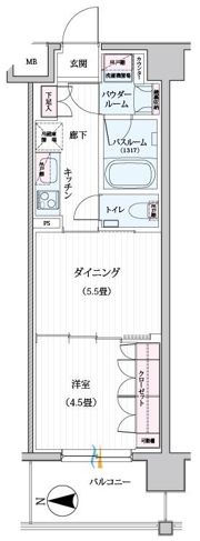 パレステージ江北Ⅲ東館の間取り画像