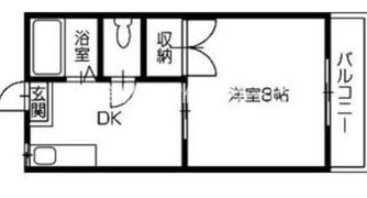 コーポ四番館アップルの間取り画像