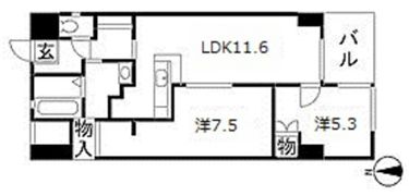 ベルコート東原の間取り画像