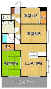 鷹の巣センチュリー21 903号室の間取り画像