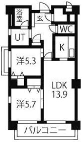 グランヴェル西山2号館の間取り画像