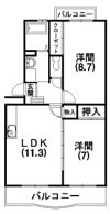 エクセルTSUJIの間取り画像