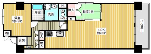 シャンボール第3新大阪の間取り画像