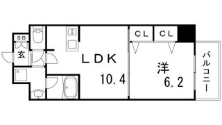 クロスレジデンス神戸元町の間取り画像