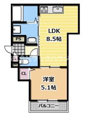 クリエオーレ岡山の間取り画像