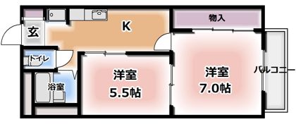 南山ハイツの間取り画像