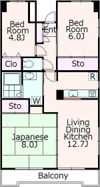 グランドール大宮の間取り画像