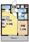 ハイフェンス千林 Aタイプの間取り画像