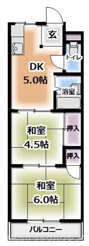 マインドハイツ平尾の間取り画像
