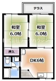 ハイツアサヒB棟の間取り画像