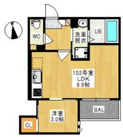 GRANDTIC 奥田Ⅵの間取り画像