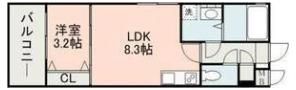 ラフレシーサ熊本駅東の間取り画像