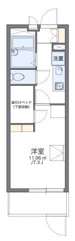 レオパレスプレミール陣原の間取り画像