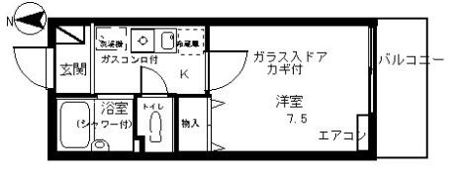 ドミールB棟の間取り画像