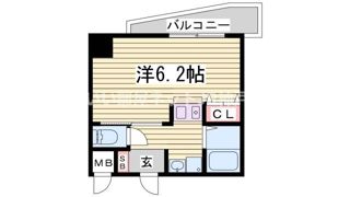 エステムコート神戸県庁前Ⅲフィエルテの間取り画像