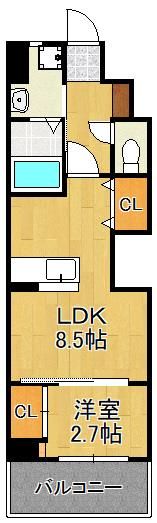 Studie小文字通りの間取り画像