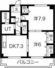 フェリオカンノンジⅠの間取り画像