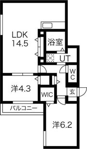 オアシス上新庄の間取り画像